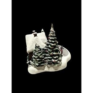 Telaflora Thomas Kincade Painter of Light 2004 Skaters Pond Lighted Winter Scene